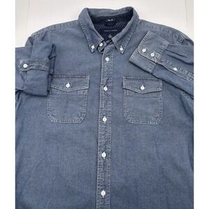 Tommy Hilfiger Slim Fit Denim Shirt Men's Medium Long Sleeve Button Down Pockets